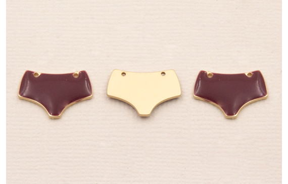 Pieza Braga bañador O.Mate  16*11mm Esmalte Morado