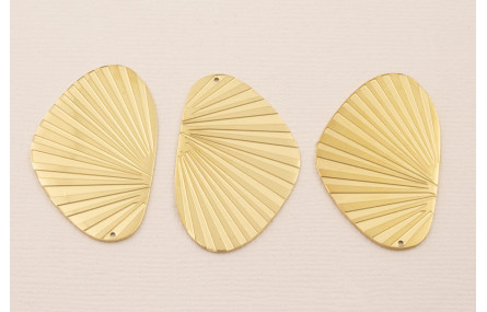 Cuenta Ala Mariposa 40*25mm Acero Inoxidable Oro