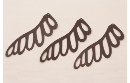 Cuenta Ala esmaltada Marrón 70*24mm