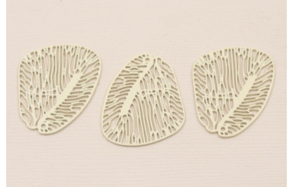 Cuenta Ala Redondeada Mariposa 30*22 Blanco Roto