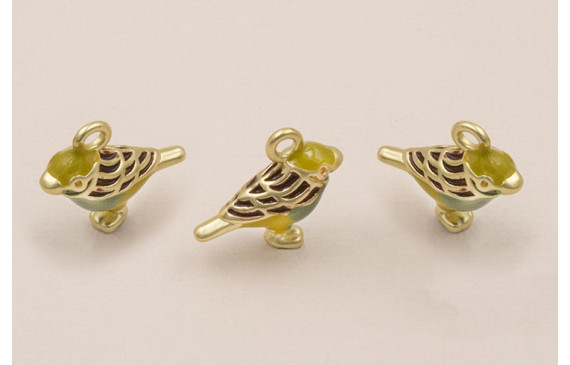 ColgantePájaro 15*17  Turquesa, Pistacho y Granate