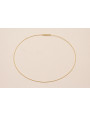 Collar acero espiral 1,4mm*42cms Oro