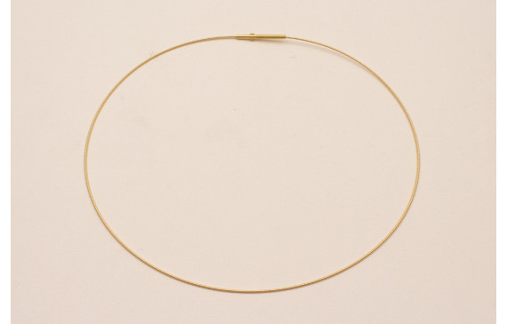 Collar acero espiral 1,4mm*42cms Oro