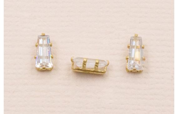 Cabujónn cristal cónico  2*3*6 mm color Cristal