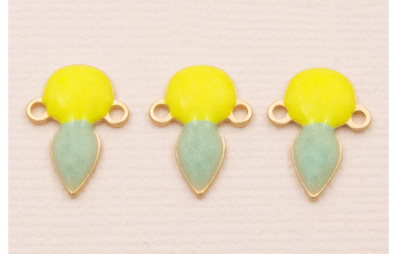 Colgante 15*10 Fosforito, color piedra Dorado Mate