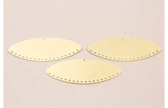 Colgante Ovalo 55*20mm Dorado Mate