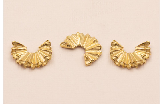 Abanico ondulado S.Steel 316L 17*15mm Dorado