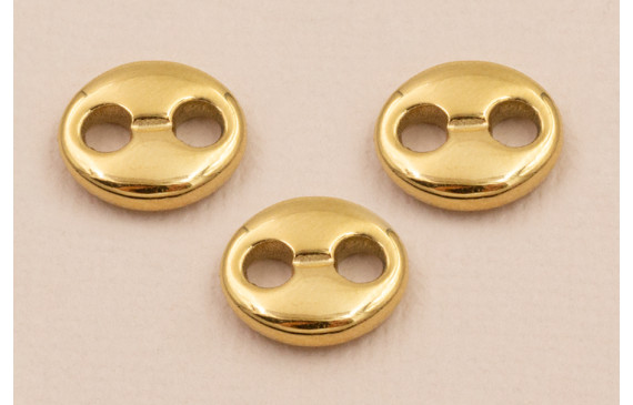 Eslabón Stailness Steel 316L 12*10*3mm Dorado