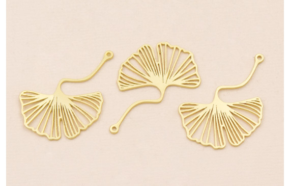 Colgante Cala plana 25*35mm Oro Mate