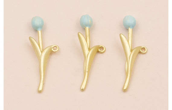 Colgante tulipán 25*10 Color Azul