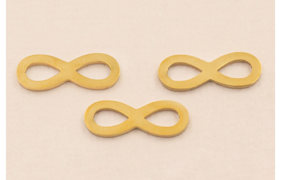 Símbolo Infinito Acero Inox 15*6mm Oro