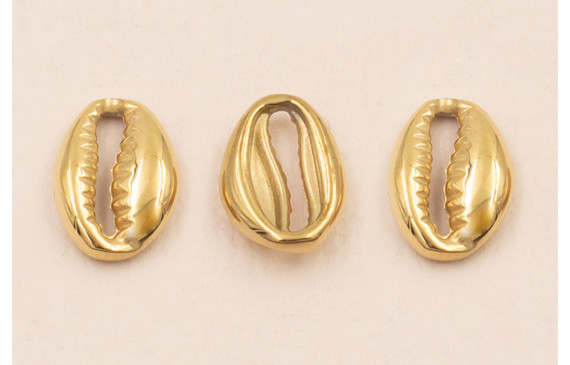 Concha Acero Inox. 10*6mm Oro