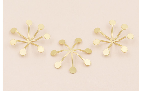 Estrella de satelites 2 capas 25mm Oro Mate