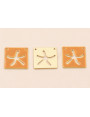 Cuadrado calado EstrellaMar 15*15mm Ocre