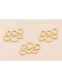 Pieza de 6 Aros 20*12mm Oro Mate