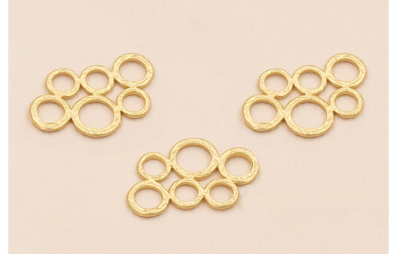 Pieza de 6 Aros 20*12mm Oro Mate