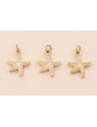Colgante estrella Mar Acero 316L 9*9mm Color Crema