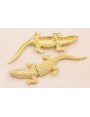 Cocodrilo Articulado en 3. 140*45*15mm Dorado Mate