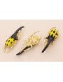 Escarabajo 50*18 Oro Mate Negro y amarillo