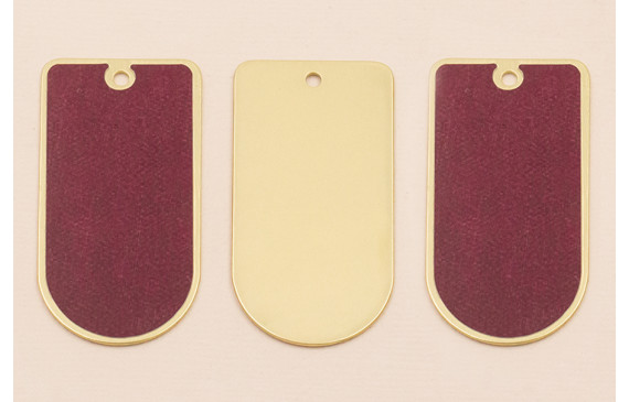 Pieza 50*25 Oro mate color Granate