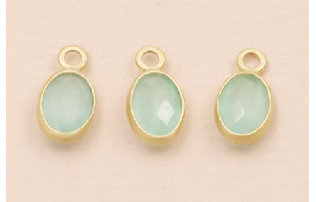 Colgante Dristal Ovalado 6*4mm Verde claro