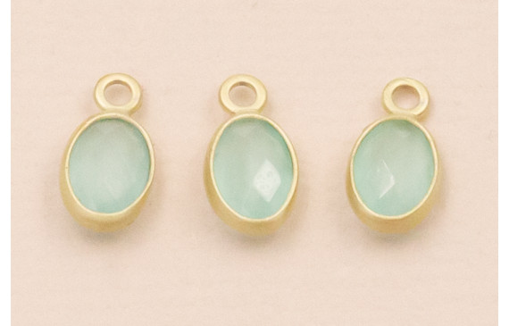Colgante Dristal Ovalado 6*4mm Verde claro