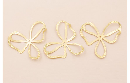 Flor 3 pétalos 58mm Dorado Mate