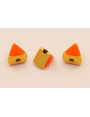 Entrepieza Triangular 5*5*4mm Oro Esmalte Naranja