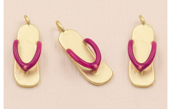 Colgante Chancleta Playa 21*7mm Morado