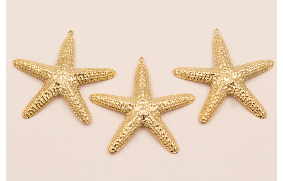 Colgante Estrella Coral 60mm Stainless Steel Oro