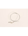 Cierre completo hilo Acero mosquetones Plata 50cms