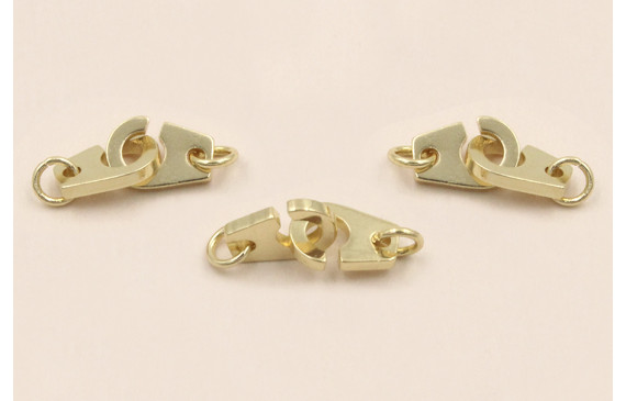 Acero Inox. Cierre entrelazado 16mm Dorado