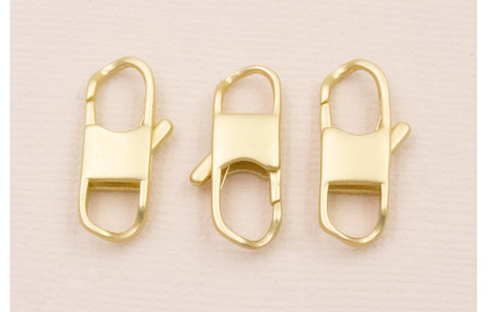 Cierre Mosquetón ovalado 22*8mm Dorado Mate