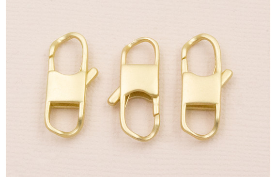 Cierre Mosquetón ovalado 22*8mm Dorado Mate
