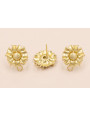 Pendiente Flor 15*15mm Dorado Mate