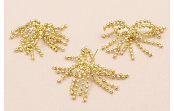 Pendiente Fleco de ristras de bolas de 10mm O.Mate