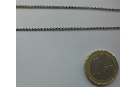 Cadena bolas 1,5mm  plata vieja