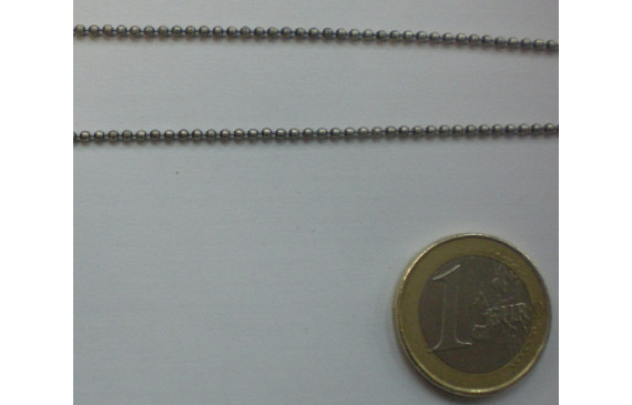 Cadena bolas 1,5mm  plata vieja