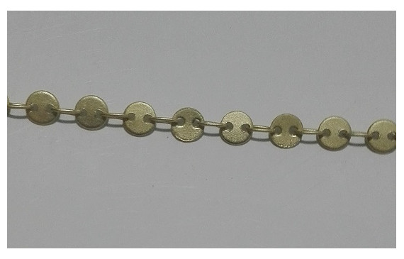 Cadena Chapitas Oro Mate