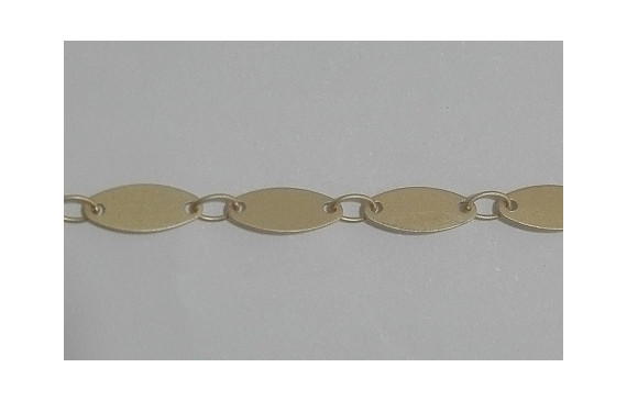 Cadena Ovalos de 9*4mm Oro Mate