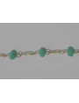 Cadena engarzada piedra 3*2  Turquesa