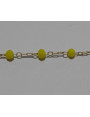 Cadena engarzada piedra 3*2 Amarilla
