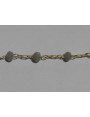 Cadena engarzada piedra 3*2 Gris