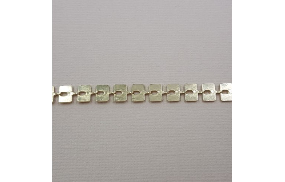 Cadena láminas rectangulares 7*4mm Dorado