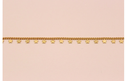 Cadena de 1,7mm con estrella de 3mm Oro Mate