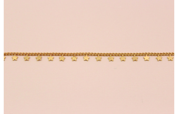 Cadena de 1,7mm con estrella de 3mm Oro Mate