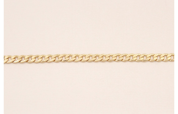 Cadena plana entrelazada de 3MM*0,5mm Oro Mate