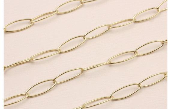 Stainless Steel: Cadena Acero eslabón 18*7mm Oro