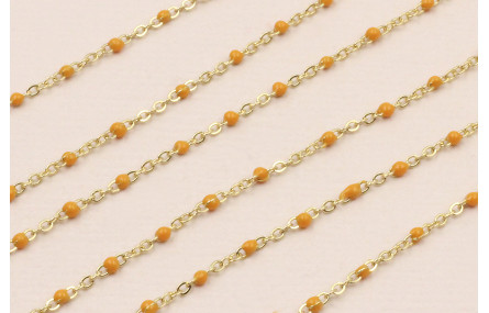 Stainless Steel: Cadena Acero eslabón 1mm mostaza