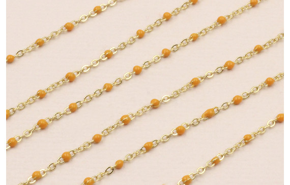 Stainless Steel: Cadena Acero eslabón 1mm mostaza